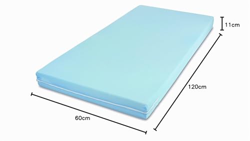 MSS e.K. Easy Active 60 x 120 x 11 cm Roll-Matratze für Kinder und Erwachsene Bezug Blau...