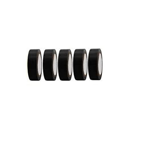 PVC Electrical Insulation Tape (Black color, 16mmx7mtrx0.125mm) - |Set of 10 Rolls|