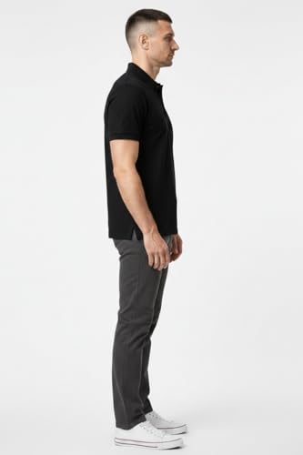 Image of Polo T-Shirt for Men | T Shirt for Man| Cotton Rich Solid Collar T-Shirt Shirt for Men| Premium Regular Fit Half Sleeve Polo Shirt Casual Wear