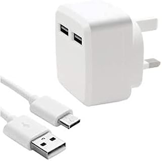 Nokia XR20 Type C Charger Dual USB Port Charger With Fast Charging Data Cable Portable Adapter Charger UK 3 Pin Mains Wall Plug Type C USB Charger For Nokia XR20