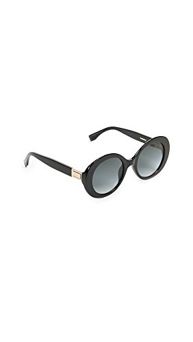 Fendi Women's Oval Frame Sunglasses, Black/Dark Grey Gradient, One Size