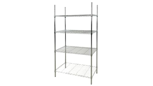 Elite Kitchen Supply Commercial Chrome Wire Shelving Rack, 4 Tier Wire Shelf for Storage H71xW36xD18, All Stainless-steel Heavy Duty ETL NSF