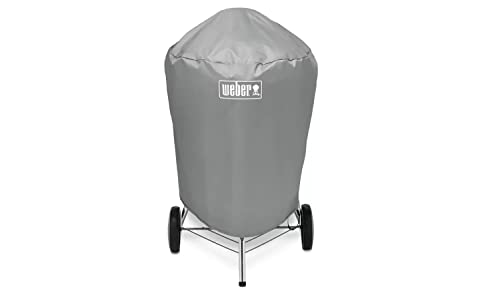 Image of Weber 22‑Inch Charcoal Kettle Grill Cover - Premium Heavy‑Duty Polyester,UV & Water Resistant,Breathable Fabric with Secure Straps,Easy Slip‑On Design,(Pack of 5)