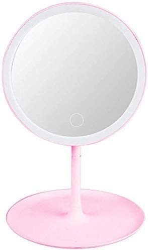 AkosOL Espejos de Mano Maquillaje LED Recargable con luz tocador Maquillaje con Luces de pie Pantalla táctil Mesa