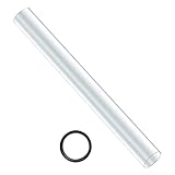 Quartz Glass Tube Replacement for Patio Heater, 4-Sided Pyramid Heater Glass Tube with Rubber Ring - 49.5' Tall 4' Diameter