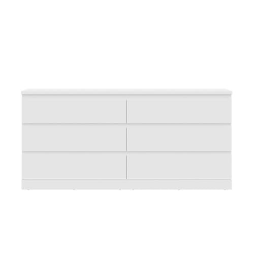 Image of Wakefit Engineered Wood Chest of Drawer | 1 Year Warranty | 6 Drawer Storage Organizer for Bed & Living Room | Centaur - Frosty White