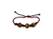 HOSTENATURA Natural Palo Santo Wood Bracelet - Red Rope, Unisex, Adjustable