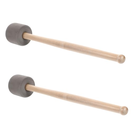 Set de 2 baquetas para batería con mango de madera negro miniatura 1