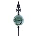 naninoa Metall Stecker französische Lilie. Gartenstecker mit Keramik-Kugel. Gartendeko Gartenverzierung. GRÜN 110 cm.
