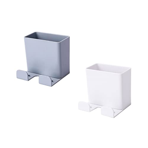 STOBOK 2pcs Wall-mounted Phone Charging Holder Self-adhesive Socket Storage Racks for Organizing Cables and Remote Controls Space-saving Design