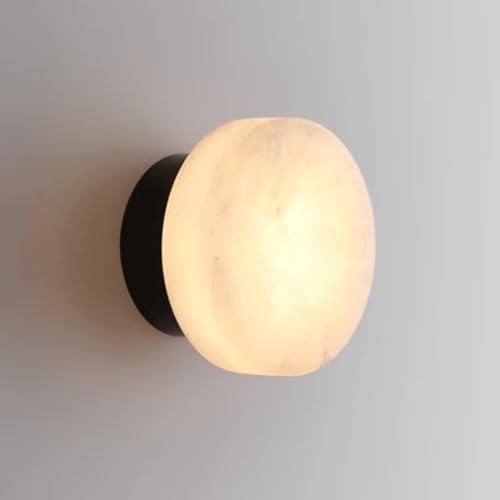 Lámpara de pared de mármol natural redonda LED para dormitorio estilo nórdico 7