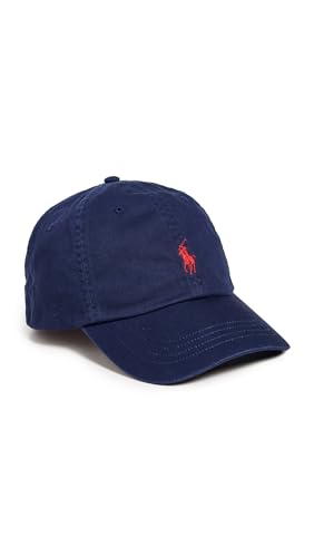 POLO RALPH LAUREN Womens Twill Classic Sport Cap Newport Navy/RL2000 Red One Size