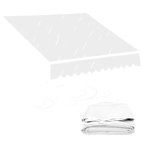 Tela De Repuesto para Toldo De Poliéster 3.5x2.0m 4x2.50m 6x2.50m Impermeable Parte Superior Dosel Lona Recambio De Terraza Cubierta Protectora para Toldo (Sin Marco)(Creamy White,3x2.70m)