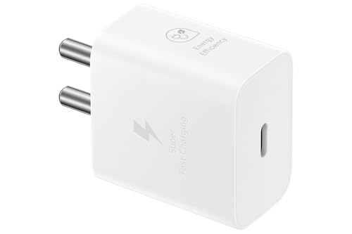 Image of Samsung Original 25W GaN Type-C Travel Adaptor Compatible with Samsung Galaxy S25,S24,S22, Plus /Ultra /FE /Edge /fold /Flip /A /M /F /Z, White