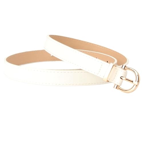 Belts for women, Waist Belt Women's Waist Belts Adjustable Leather Belts Versatile Suit Pants with A Slim Waistband Suit Dress(White)