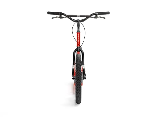 YEDOO Four Y40 Tretroller - bis 150 kg, mittelgroßer, Stabiler Kickscooter mit Scheibenbremsen und 20/16 Lufträdern - Dogscooter für Erwachsene, für Natur und urbanes Off-Road. Rot