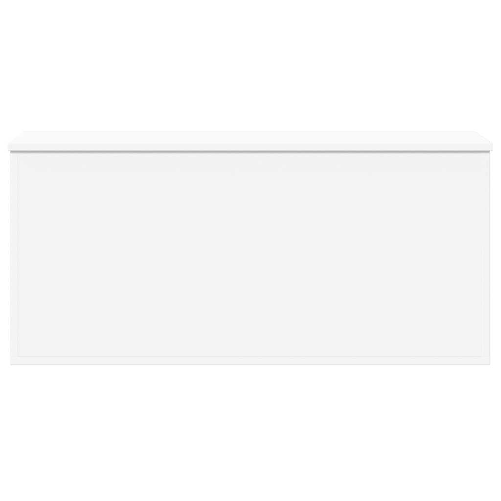 Caja de almacenaje madera de ingeniería blanca 100x42x46 cm, Mobiliario Armarios y almacenamiento Baúles de almacenamiento, Blanco, 24.99kg