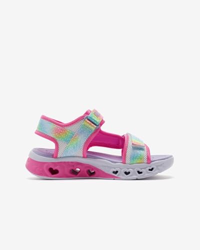 Skechers Girl's Flutter Hearts Sandal Sandals, White Textile, 112
