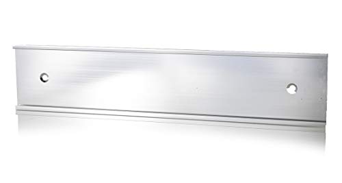 Panneau mural alu argent 2x10 interchangeable pour nom de bureau