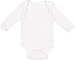 Rabbit Skins 100% Cotton Infant Baby Long Sleeve Bodysuit [Size 12 Months] White Long Sleeve Onesie