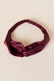 Waterlily Headband 100% Mulberry Silk 22momme Hair Band Head Wrap for Women Soft Natural Organic Beauty Care (Burgundy) - Image 2