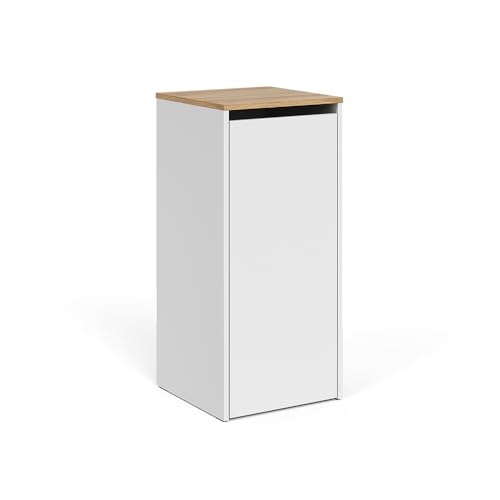 Vicco Mueble de baño Viktor, Blanco/Artesano, 40.2 x 88.2 cm con cesto para la Ropa