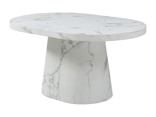 Tavolo allungabile MDF, Pannello e derivati del legno Bianco