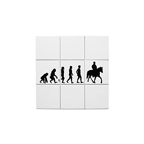 Carreaux Céramique Décoratifs Finition Premium Évolution Cheval et Cavalier d'Équitation