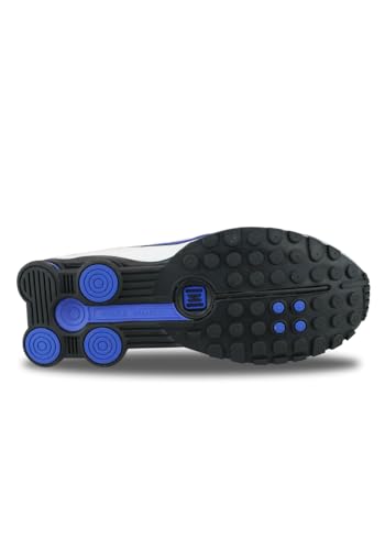 Nike Shox R4 Men's Shoes (HQ1988-100, White/Racer Blue/Iron Grey/Metallic Silver)4