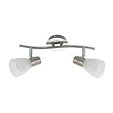 ELC LED Deckenlampe, Spotbalken drehbar und schwenkbar, Deckenstrahler inkl. 2x 4,5W E14 LED (austauschbar), Deckenspot, Spotlight, Strahler, Spot