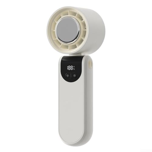 Ventilador plegable de alta velocidad con batería de 4000 mAh, para viajes, camping y necesidades de refrigeración personal (blanco)