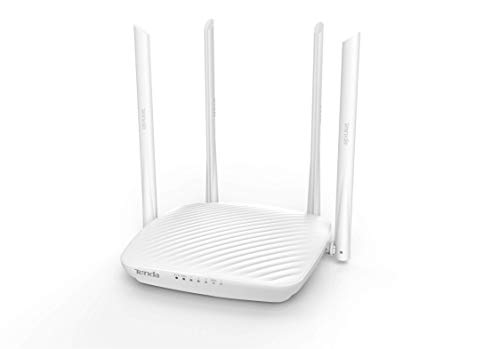 Tenda N600Mbps Smart WiFi Router, Wireless Router for Internet with Whole-Home Coverage, 4 * 6dBi High-Gain Omnidirectional Antennas&Beamforming, 3 LAN Fast Ports, Easy Setup&App Control(F9)