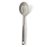 Calphalon Prime Stainless Steel Slotted Kitchen Spoon/Skimmer W/Taupe Silicone Head