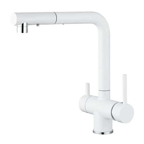 Robinet rotatif à 3 voies LWX avec filtre à eau de cuisine intégré et douchette