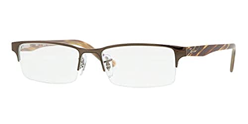 Ray-Ban Highstreet RX6196-2664 Versatile Brown Frame w/Demo Lens 54MM