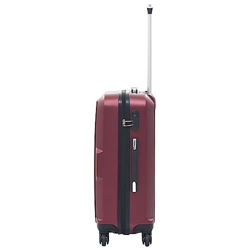CHARMMA Hardcase Trolley Set 3 pcs Wine Red ABS,Suitcases-918744