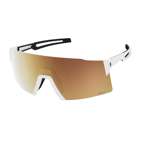 Gafas para bicicleta Scott Stride Compact LS AMP en blanco y dorado para ciclistas 1