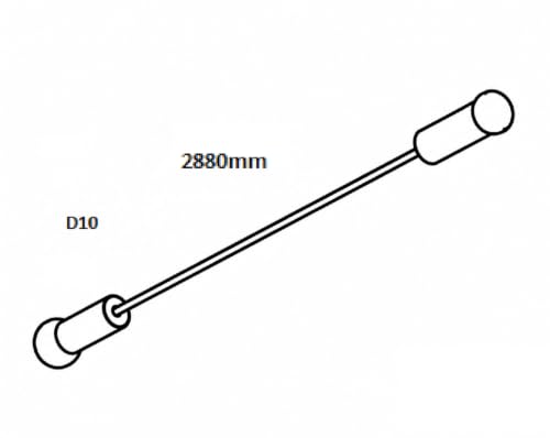 Cable de acero BodySolid de 2880 mm para sistema de fuerza GPM65B, repuesto para equipos de ejercicio, modelo D10GPM, cable duradero de acero para reparación de máquinas de fitness miniatura 2