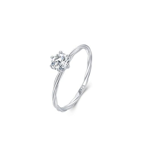 Bague Femme Argent Sterling 925 avec Zircone Cubique de Haute Qualité