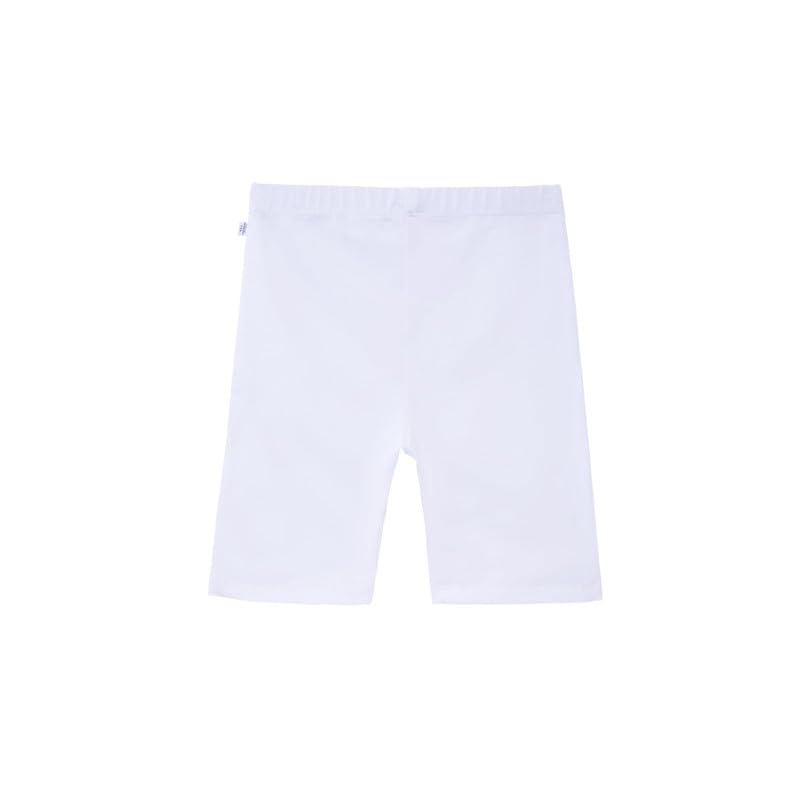 Image of YouGotPlanB Girl's Flower Face Purple & Blue Cycling Shorts | Slim fit | Cotton Blended | High Waist | Printed Above Knee Shorts | No-Mark Elastic | Breathable & Stretchy