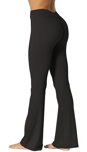 Image of Sunzel Flare Leggings, Crossover Yoga Pants with Tummy Control, High-Waisted and Wide Leg