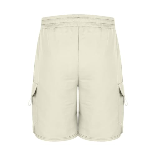 Image of Men's Cargo Shorts Casual Lightweight Quick Dry Outdoor Hiking Short Drawstring Loose Fit Cargo Shorts Multi-Pocket