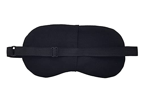Image of Jenna Cotton Print Cute Sleeping Eye Shade Mask Cover For Insomnia, Meditation, Puffy Eyes And Dark Circles With Gel (Black)