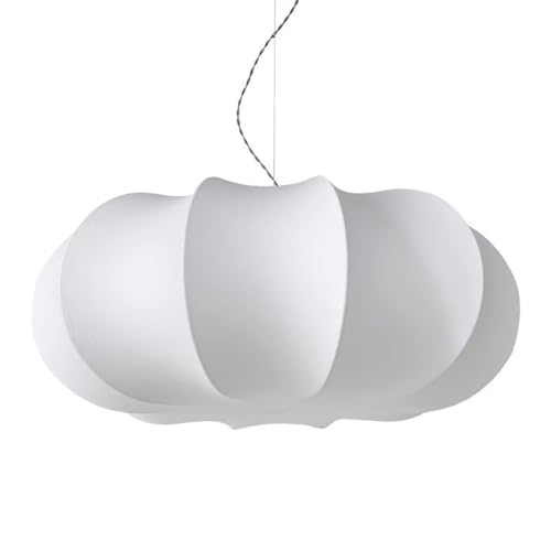 Lustre pumpkin silk wabi-sabi grand lustre en tissu blanc haute couture
