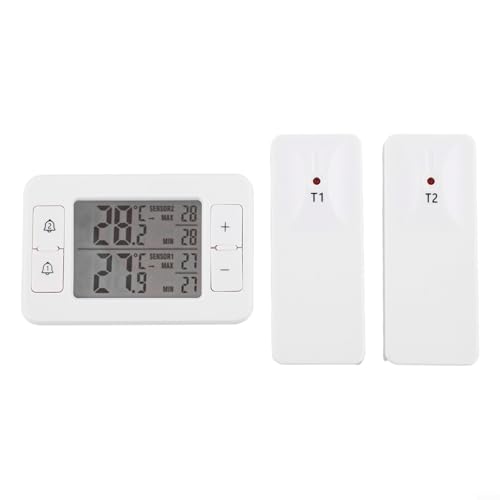 Dispositivo inalámbrico de monitoreo de temperatura con sensores duales para uso doméstico y exterior