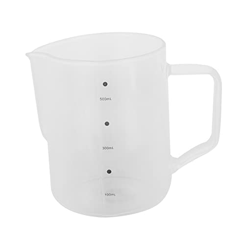 DINHEAROM 1Pieza Jarra De Leche De Transparente Tetera Pico Vertedor y Medidas Para Café y Cocina Jarra De Leche Portátil Para Uso Diario