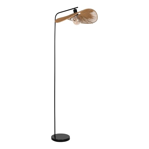 Lámpara de pie boho EGLO Siruela de metal y papel 160 cm