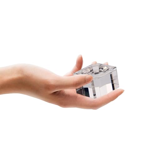 Lnhgh Expositor cuadrado claro - Base de bola de acrílico transparente - Mostrar bolas de, , globo, regalo para amigos.