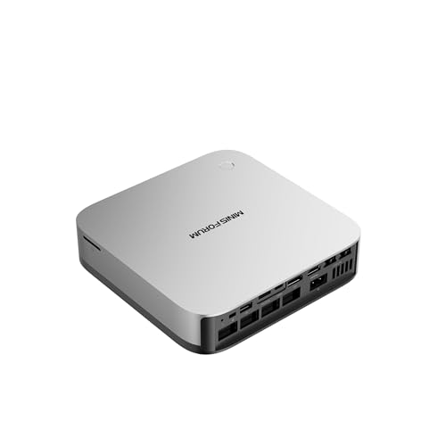 MINISFORUM M1 Pro-285H AI Mini PC, Intel Core Ultra 9 Processor 285H (16C/16T, Up to 5.4GHz), 32GB DDR5-5600GHz RAM, 1TB M.2 PCIe4.0 SSD,USB4/RAID/OCuLink/Wi-Fi 7/BT 5.4, 4K Quad Display