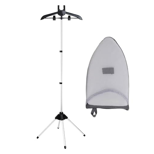 yakermur Soporte de vapor para ropa, colgador con guantes de plancha, tendedero plegable para ropa y | Percha vertical